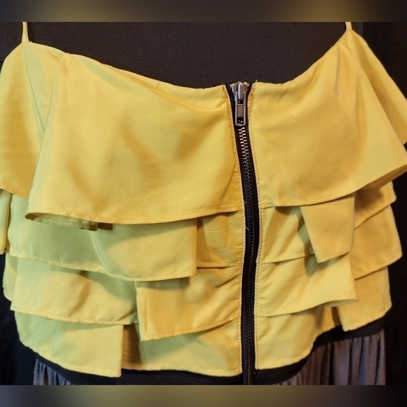 𝅺ZIP-UP Ruffle Top Dress - Picture 3 of 5